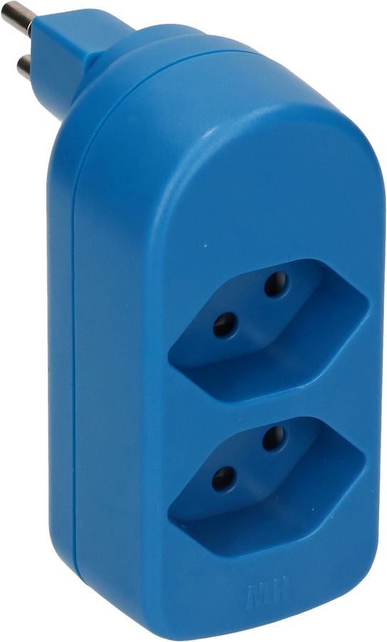 Multi adaptateur ADAPT 2x type 13 bleu rotatif BS