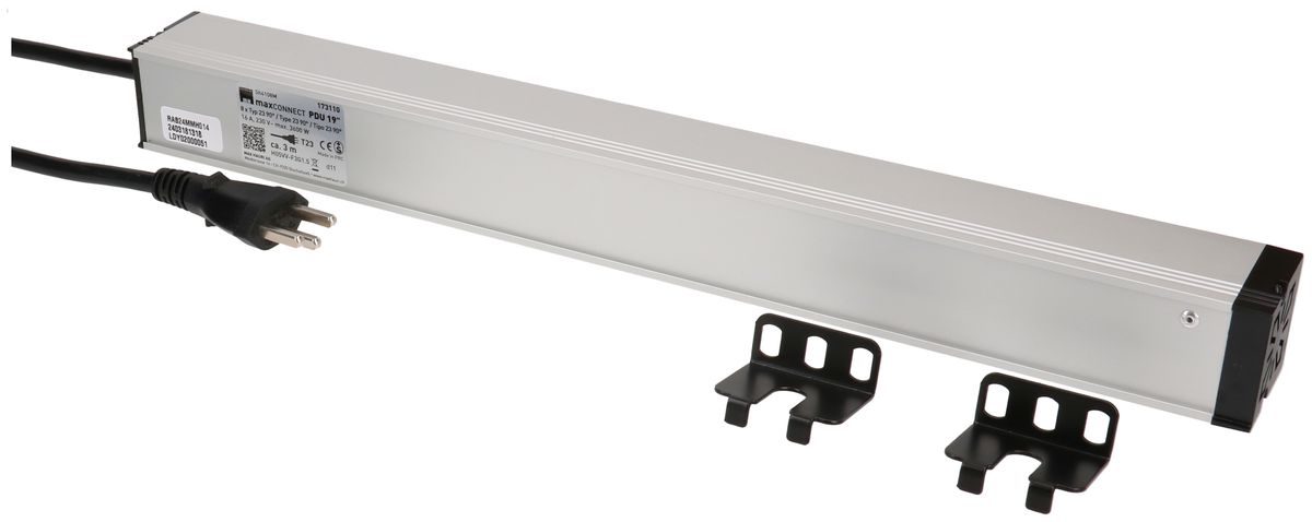 PDU 19 pouce 8x type 23 90° noir 1U