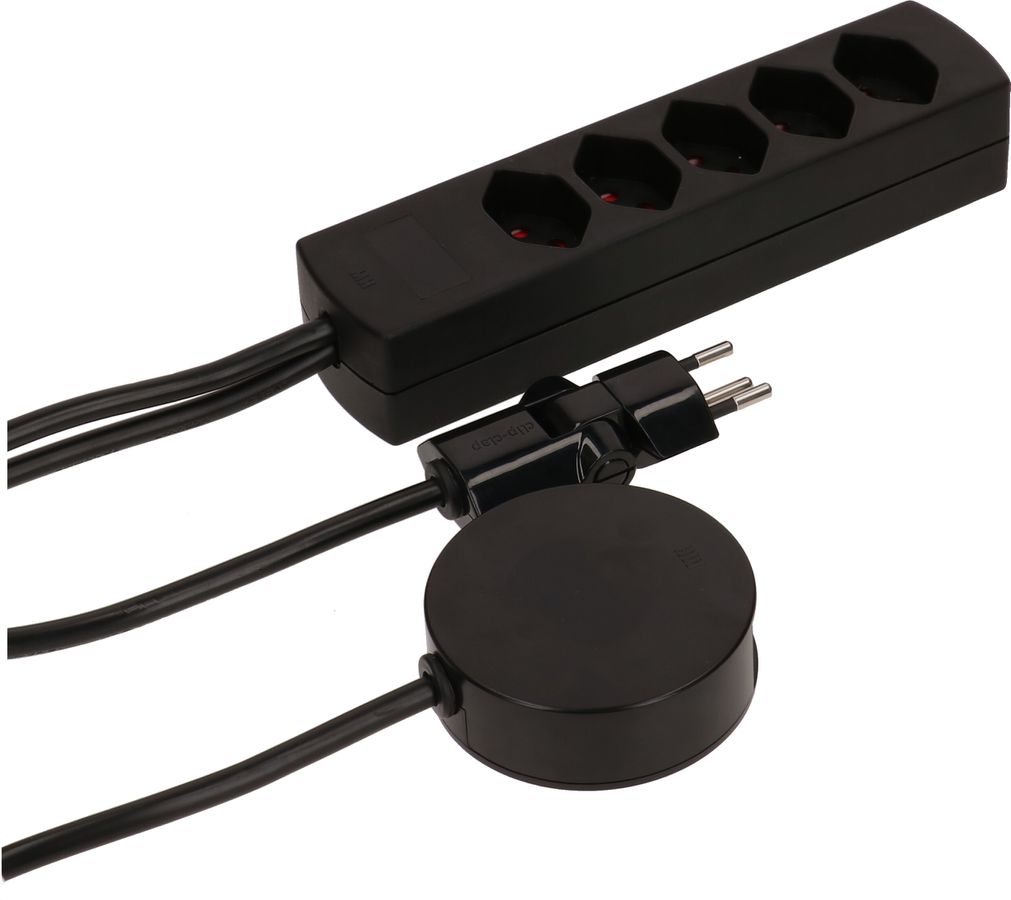 multipresa Safety Line 5x tipo 13 BS ne interr. esterno magnet 2m