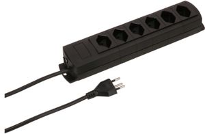 multiprise Prime Line 6x type 13 noir 10m