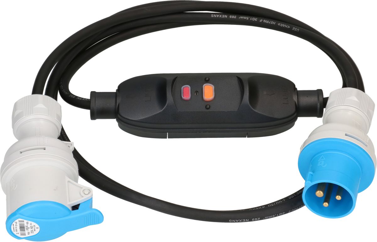 rallonge CEE +FI interrupteur intermédiaire de protection 3m IP44