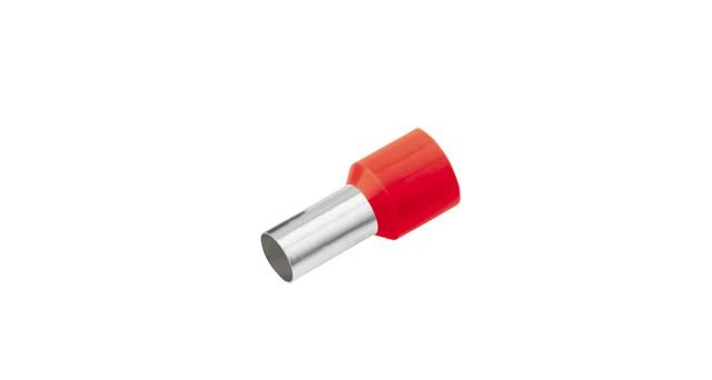 Cosse tubulaire à sertir isolée 1.5mm²/8mm rouge DIN 46228