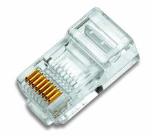 Conn. modul. RJ45 8/8 non blindé ma. conducteur câble plat/rond
