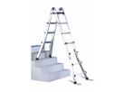 Scala telescopica in alluminio con 2x6 gradini