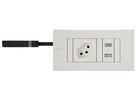 INTRO2.0 bloc multiprise blanc 1x type 13 1x USB A/C