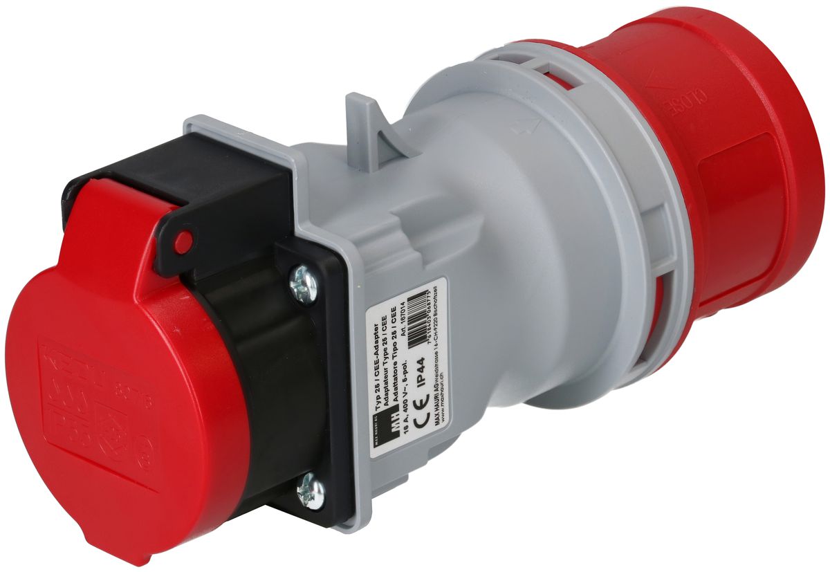 adaptateur fiche CEE16-5 / prise type 25 IP55
