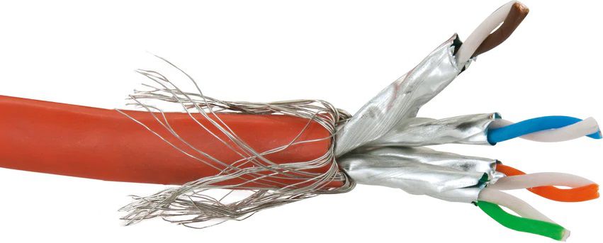 câble réseau Cat. 7 S/FTP 50m orange