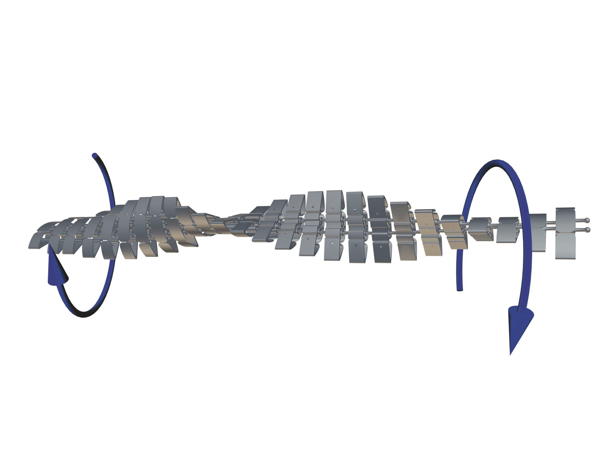 serpentin de câble Pro 90 1.00m blanc RAL9003