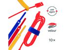 Power attache-câbles en scratch mélangé / 10 pièces