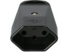 Prise TH type 13 3-pôles noir pour diamètre du câble 6.0-8.5mm