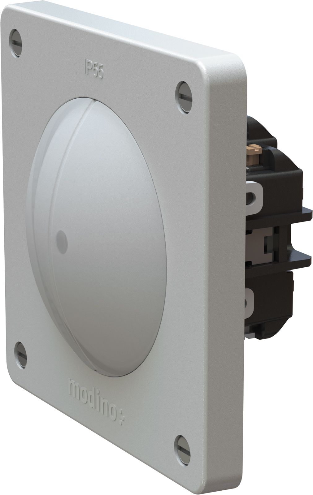 bouton-poussoir double NO/NF 1x illu. insert +set fr. exo IP55 gr