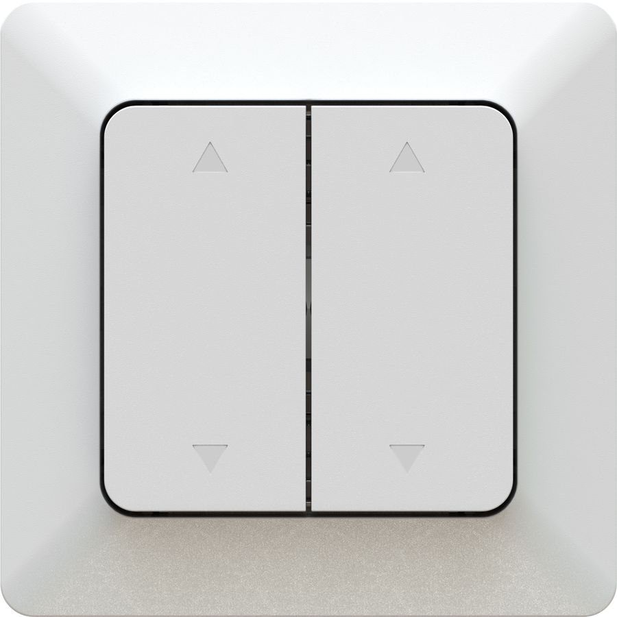 bouton-poussoir à bascule double 2x stores AP priamos blanc