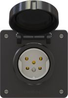 prise 1x type 15 insert avec set frontal exo IP55 noir