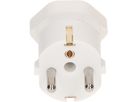 adaptateur de voyage Schuko / type 23 3 pôles blanc
