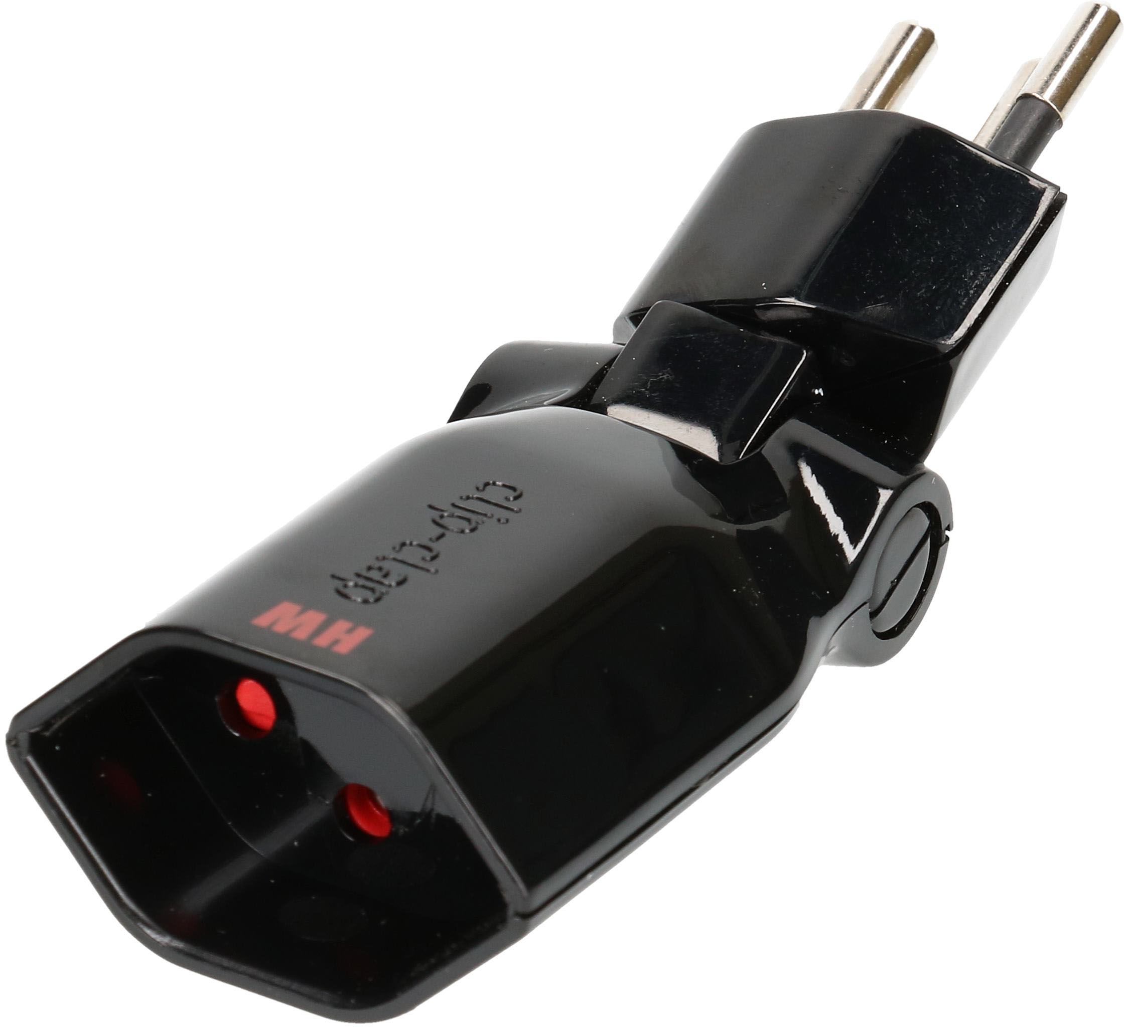 multi adaptateur clip-clap 1x type 13 3 pôles noir BS