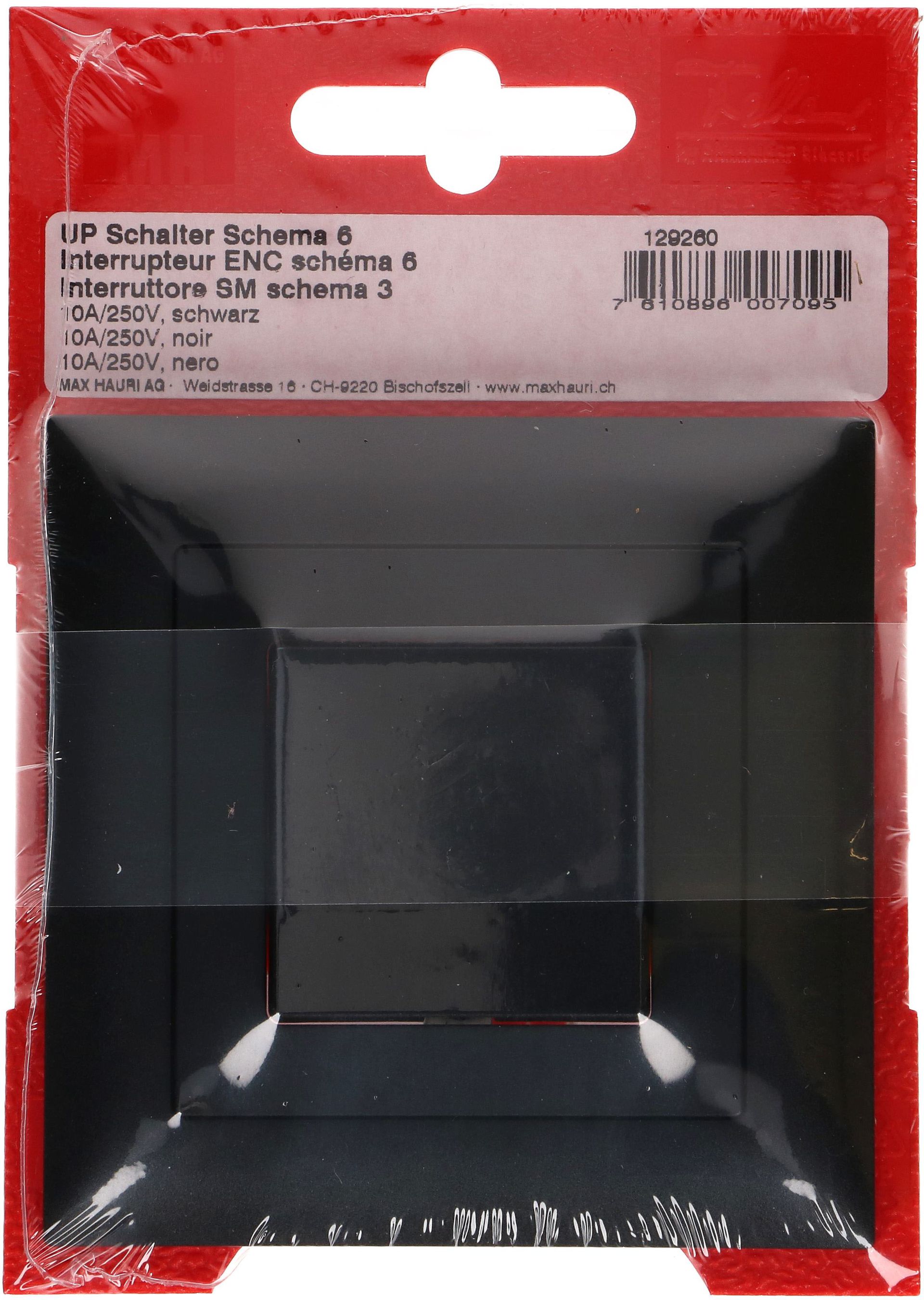 interrupteur à poussoir schéma 6 ENC EdizioDue noir