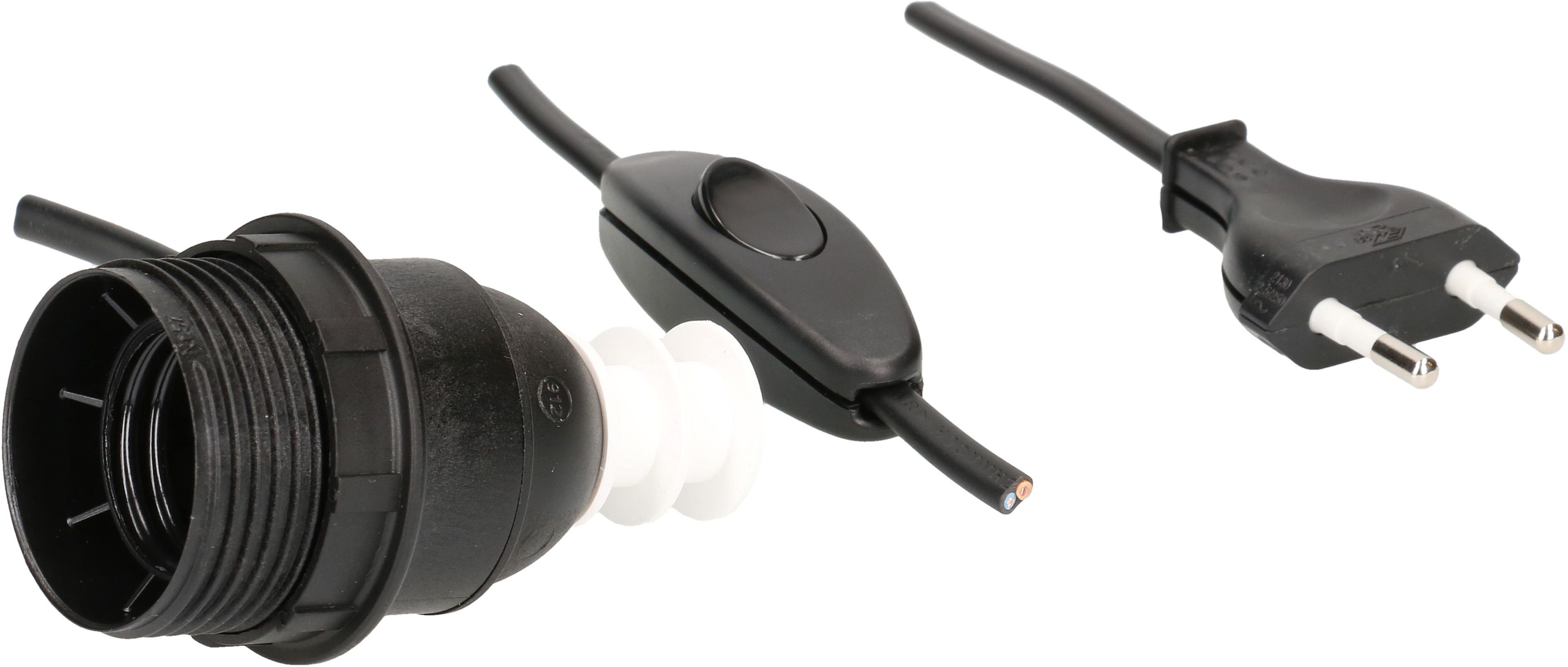 cordon de bouteille E27 noir L=1.5m