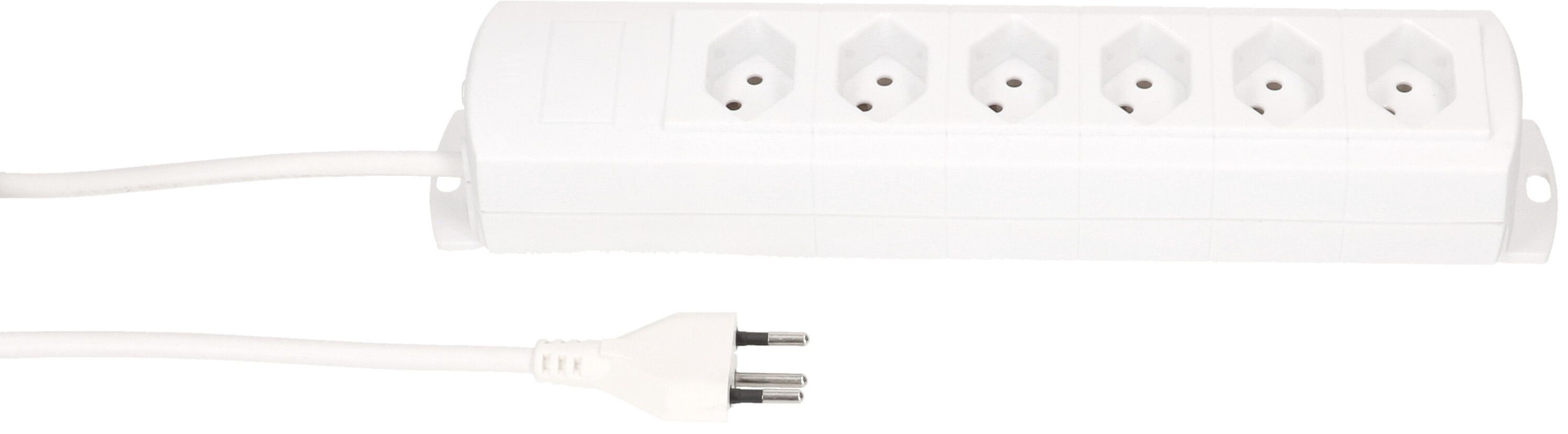 multiprise Prime Line 6x type 13 blanc 3m