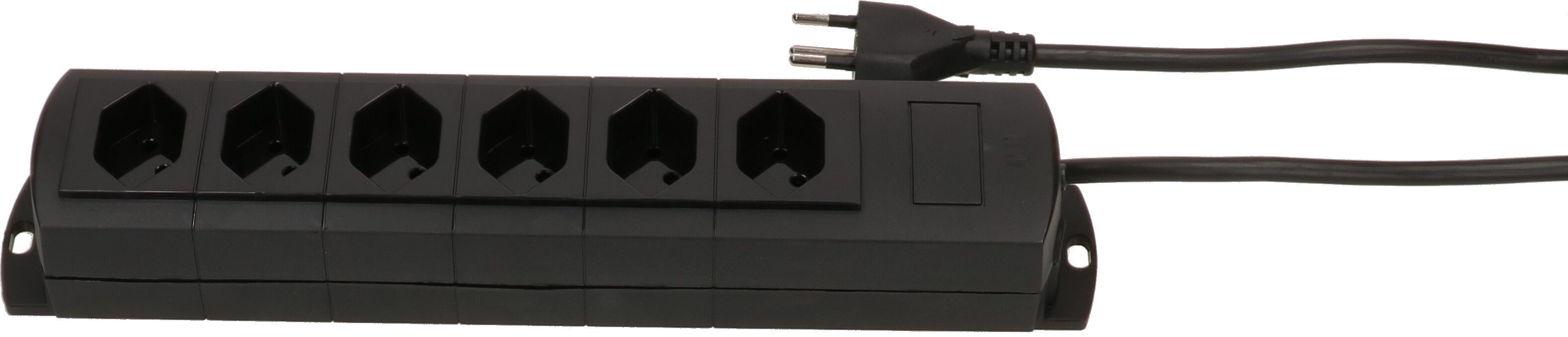 multiprise Prime Line 6x type 13 noir aimant 5m