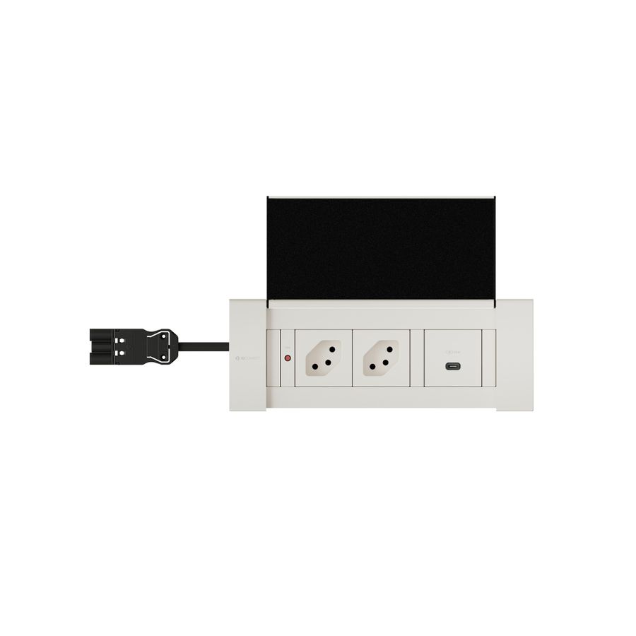 NEXO bloc multiprise blanc 2x type 13 1x USB-C 60W