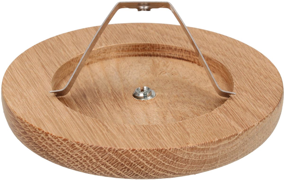 rosette de plafond rond étrier à ressort bois