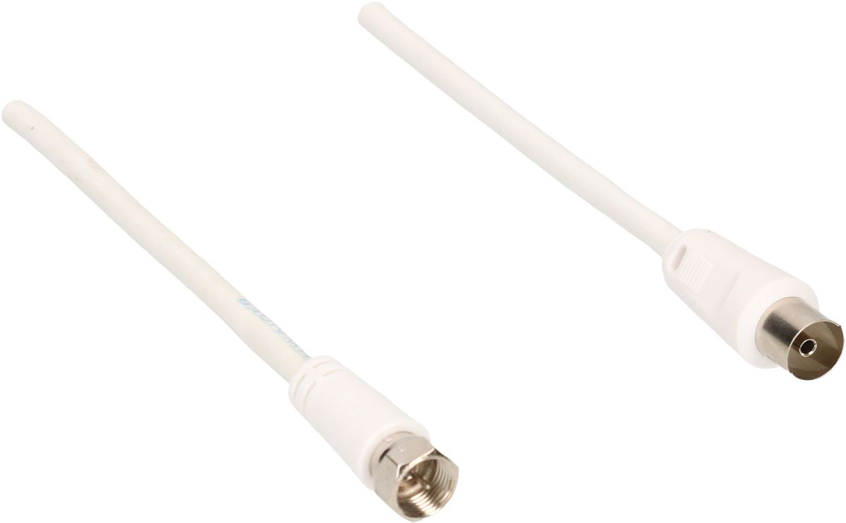 câble de raccordement SAT 75dB 1.5m blanc