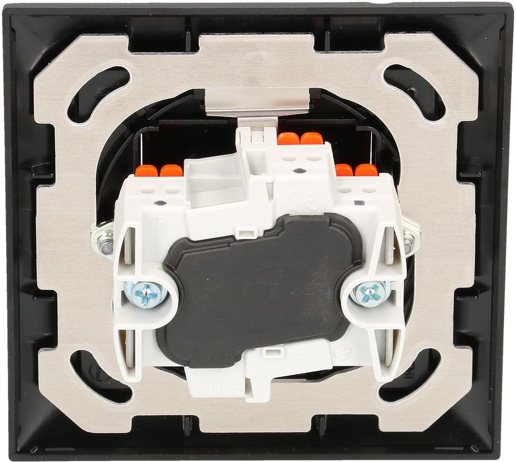 interrupteur à poussoir schéma 6 ENC EdizioDue noir