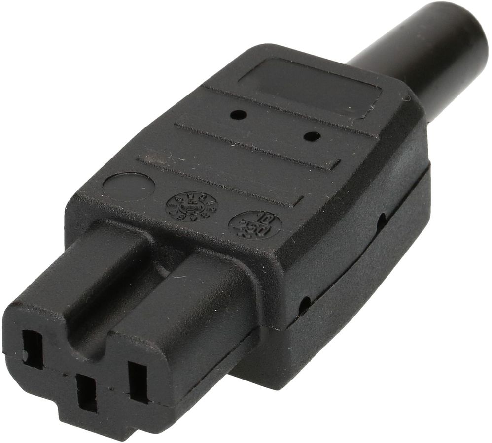 prise de connecteur type C15A 3 pôles noir