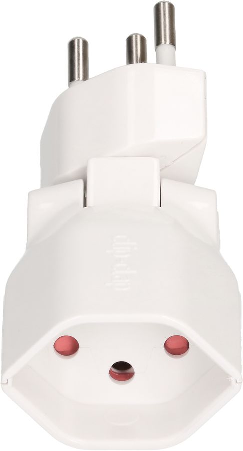 multi adaptateur clip-clap 1x type 13 3 pôles blanc BS
