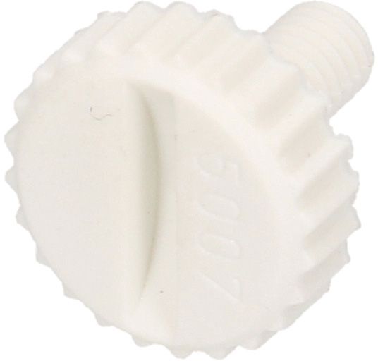 Vis moletée PA M4x0.7 L=10mm blanche