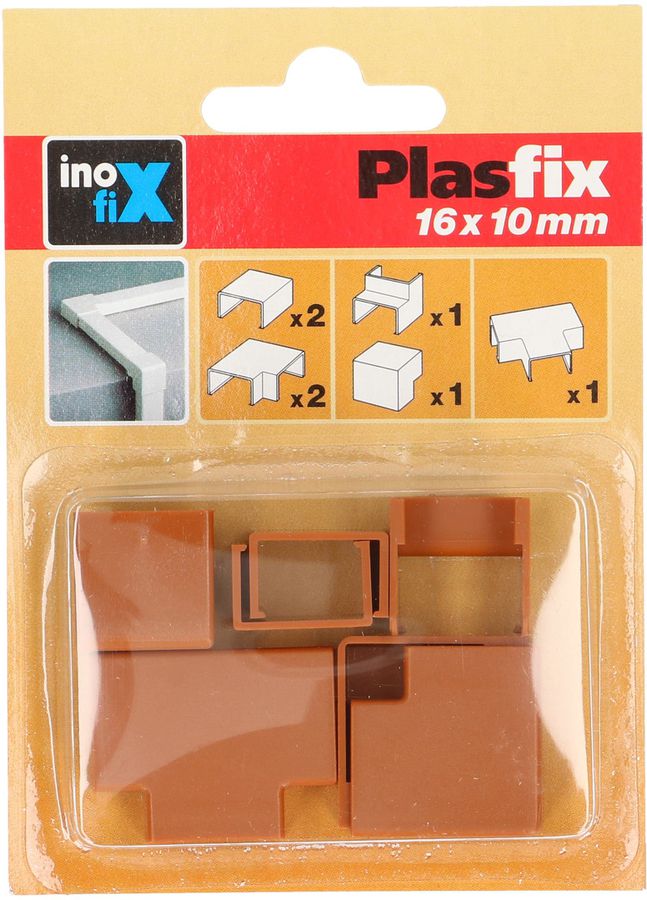 Raccords de goulotte 16x10mm cerisier assorti 7 pcs.