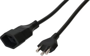 Rallonge TD H05VV-F3G1.5 5m noir type 23 / type 23