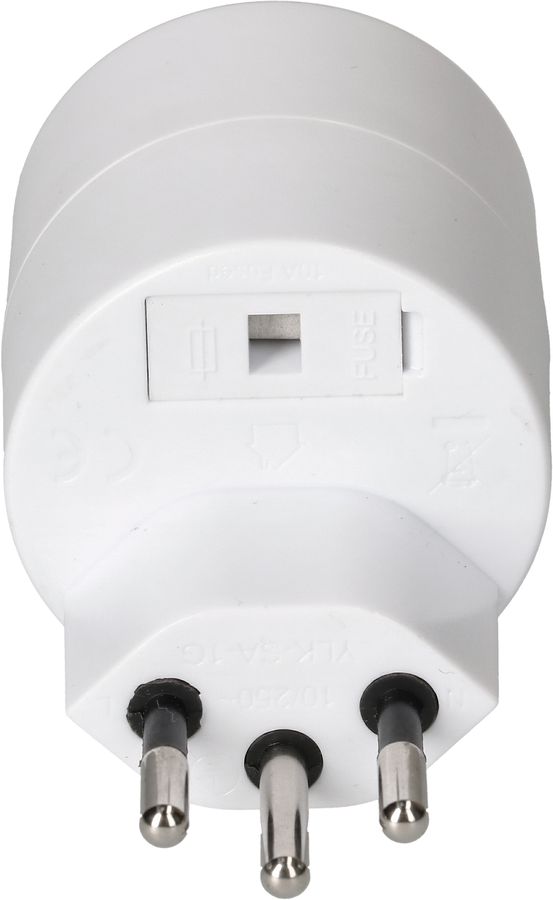 adaptateur de voyage asymétrique fiche: type 12 / prise: Schuko