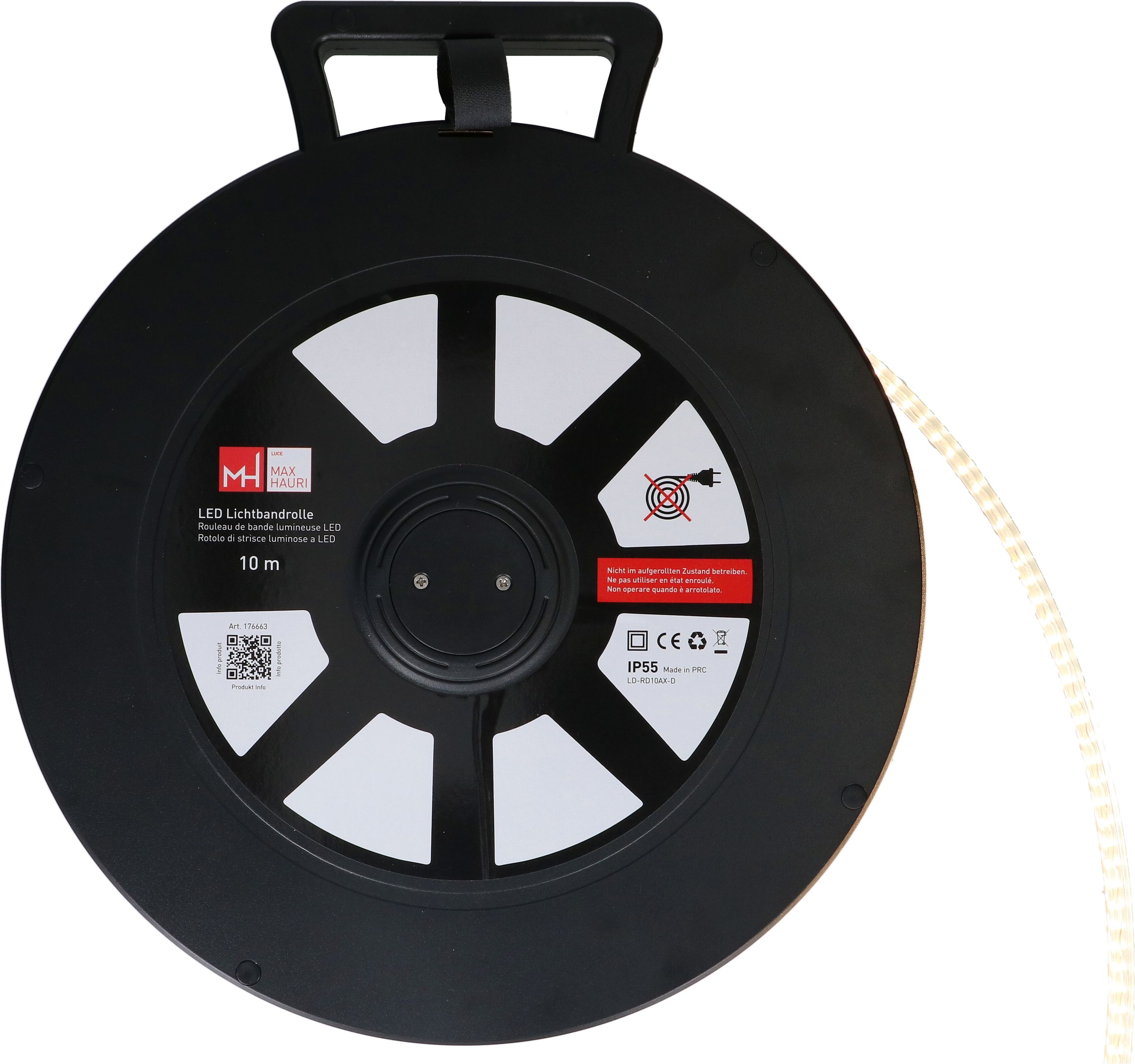 LED Lichtbandrolle 10m 2-seitig 360° 4000K 8600lm IP55