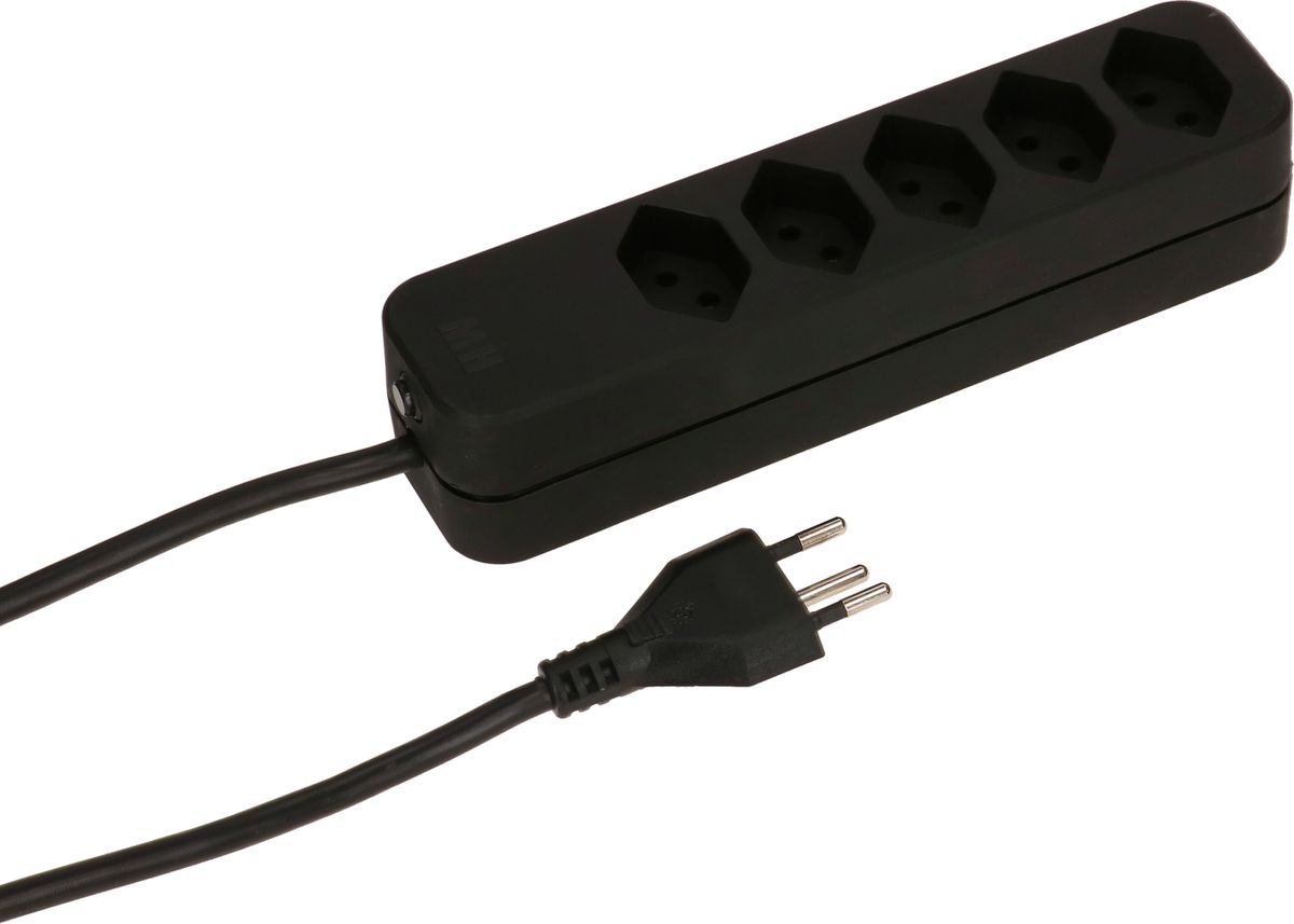 multiprise Swiss Line 5x type 13 noir aimant 5m