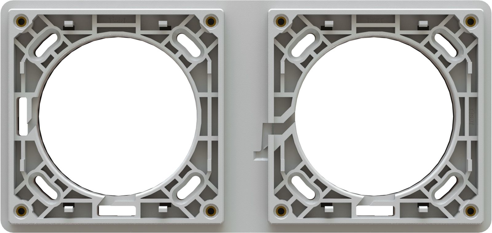 Befestigungsrahmen Gr.1x2/2x1 UP exo IP55 lichtgrau