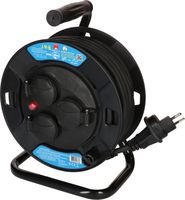 enrouleur de câble IP55 3x type 13 20m noir