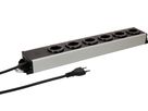 multipresa Power Line 6x tipo 13 grigio/nero 1.5m magnete