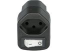multi adaptateur 1x type 13 3 pôles noir interrupteur