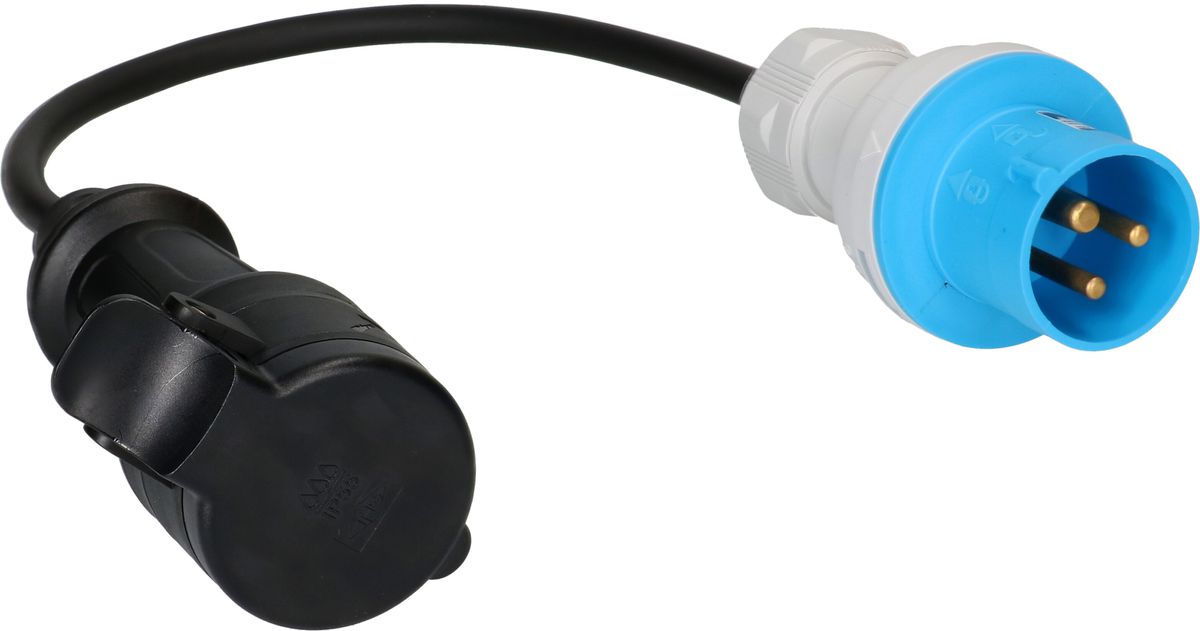 CEE Adapterkabel H07RN-F3G1.5 0.5m schwarz CEE16-3/Typ 23 IP55