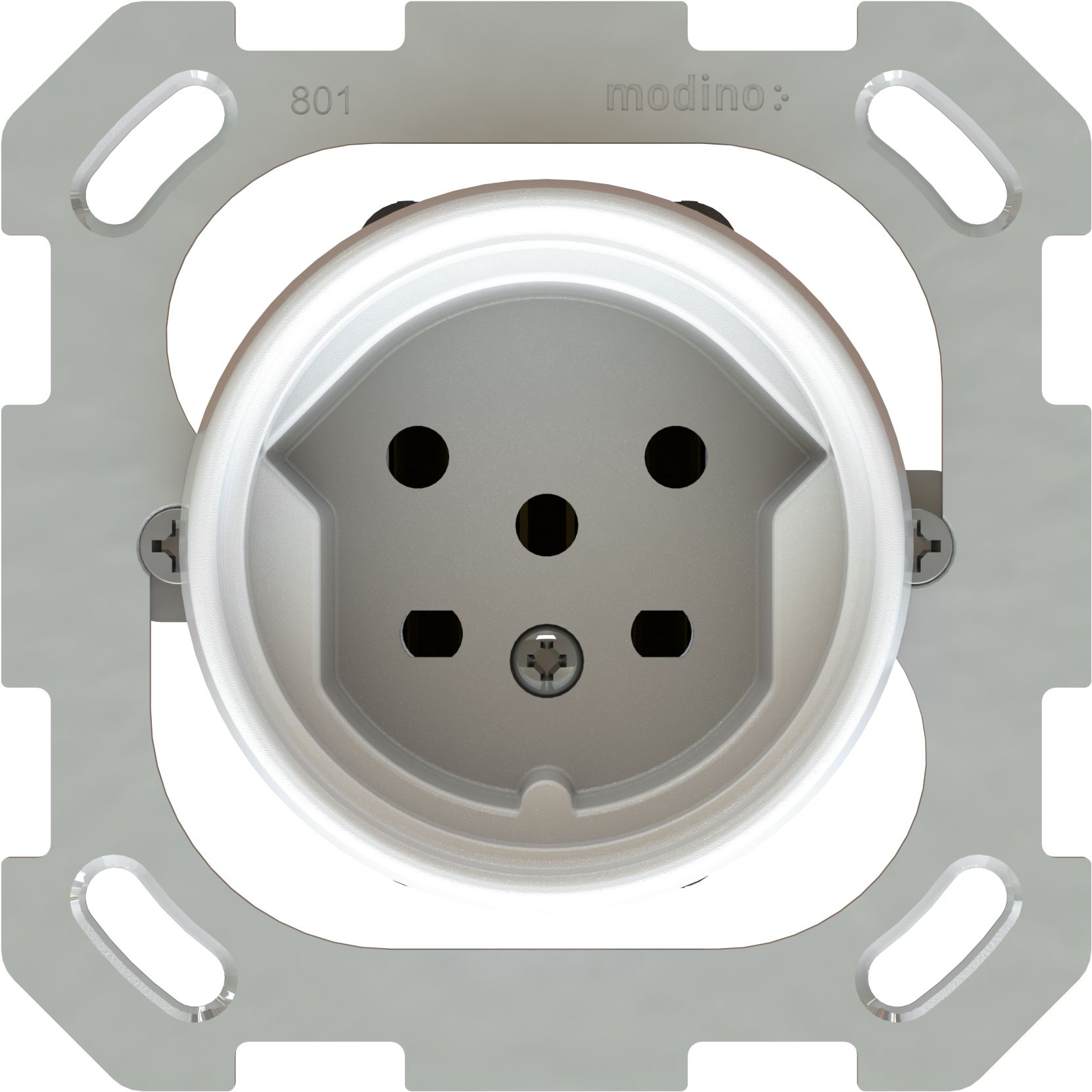 prise 1x type 15 insert avec plaque frontale exo IP55 blanc