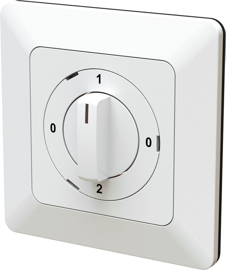 interrupteur rotatif schéma 2/1L 0-1-0-2 ENC priamos blanc