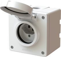 presa 1x tipo 23 AP exo IP55 bianco