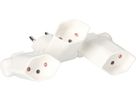 multi adaptateur clip-clap 3x type 13 3 pôles blanc BS