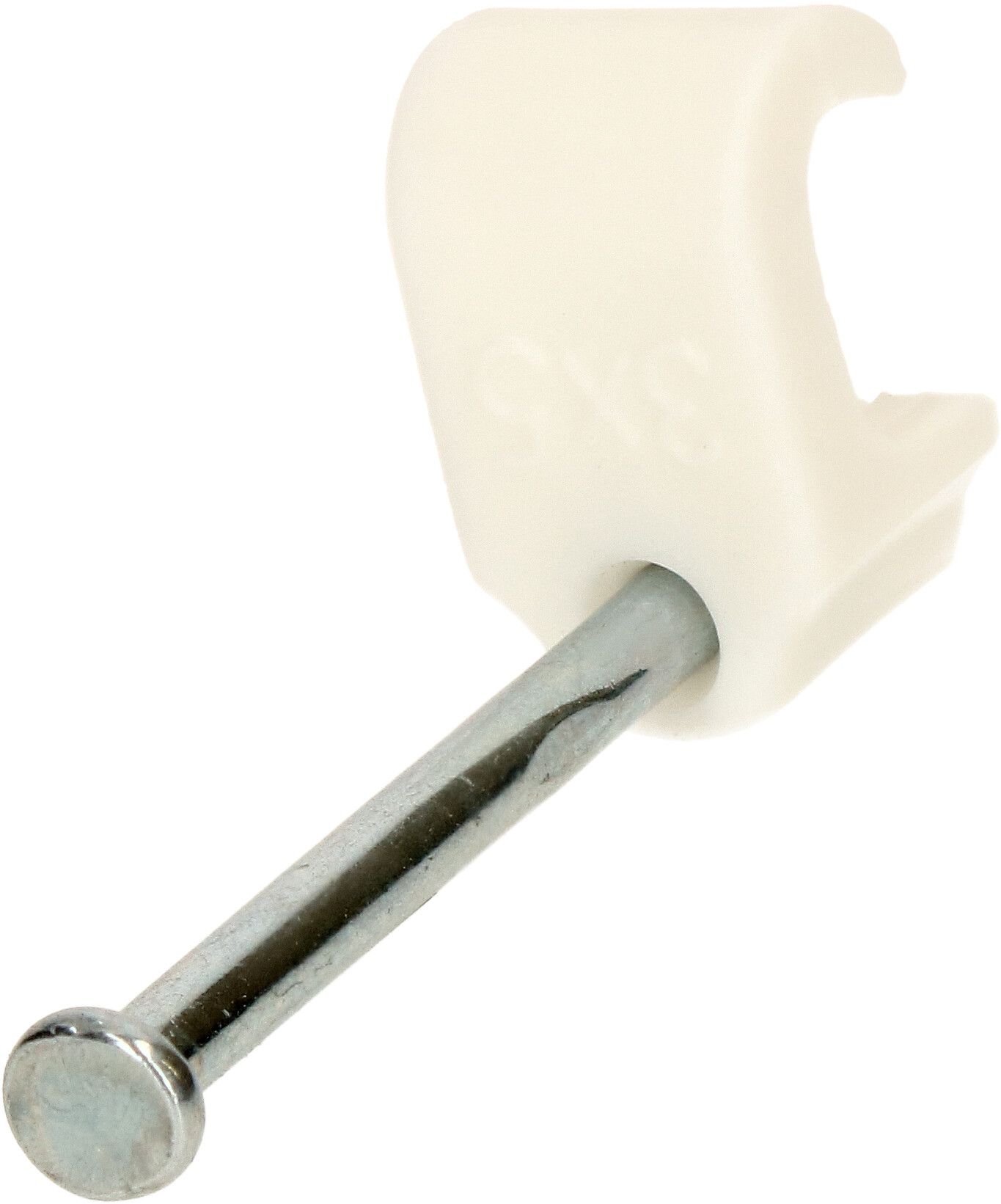 set bride à clouer 3x5mm blanc pour câble plat / 100 pièces