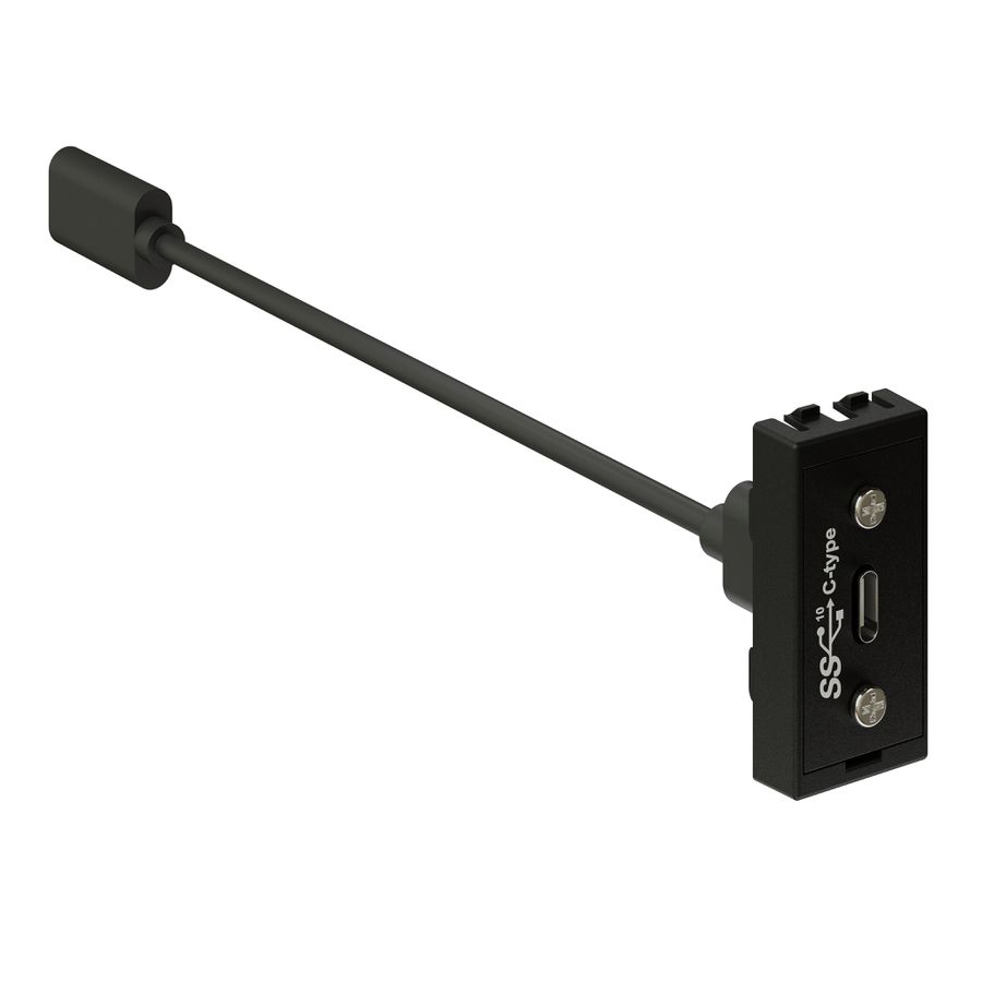 accessoire multimédia 45x22.5 anthracite 1x USB-C 3.1 data