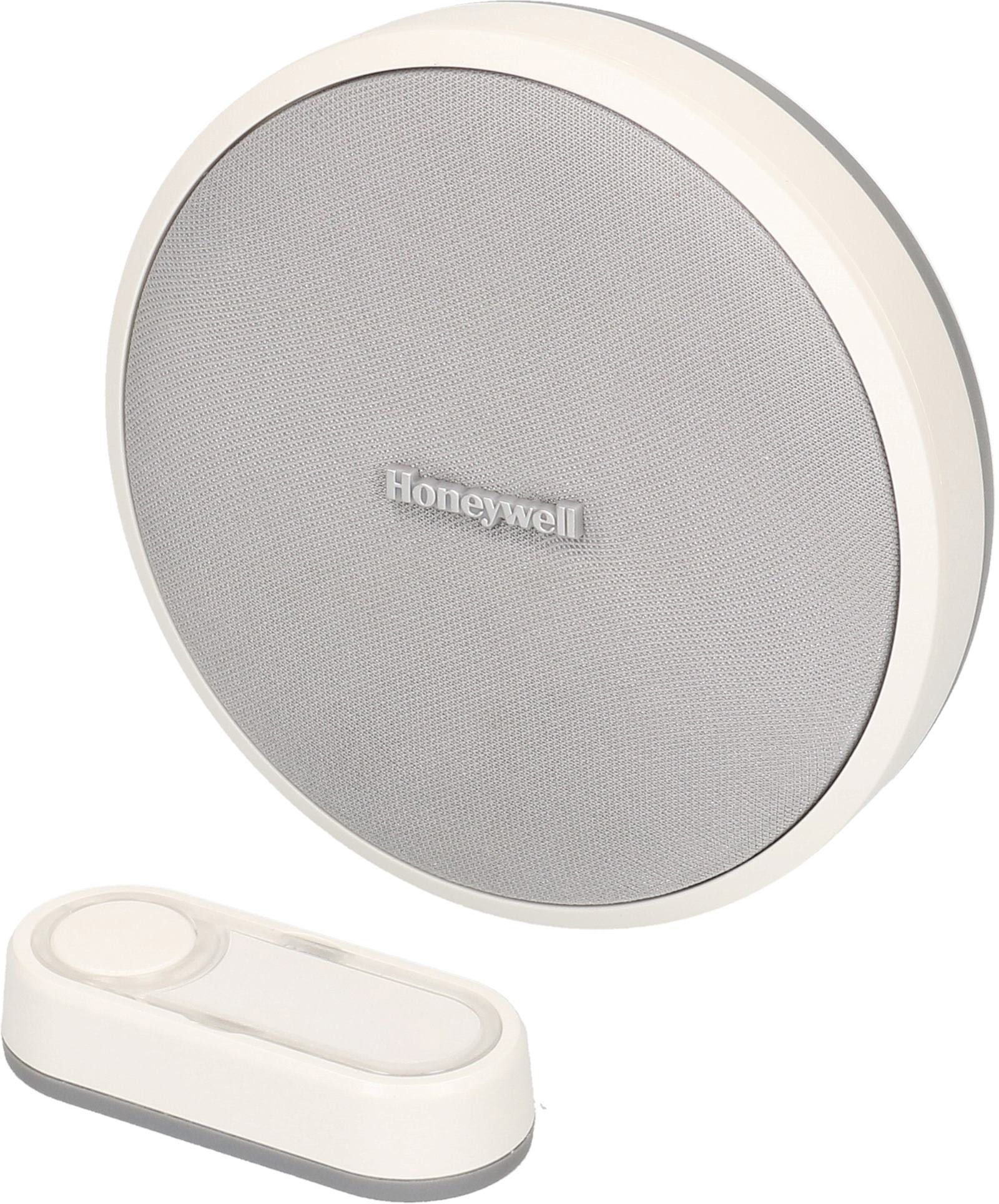 Funk-Gong mit Lichtring und Klingeltaster - rund weiss