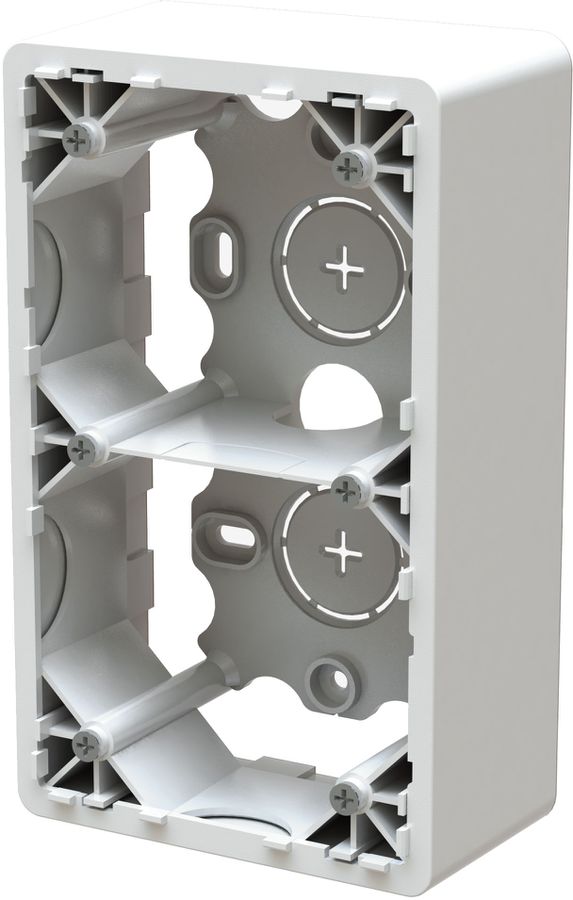 boîtier ta.2x1 AP priamos blanc