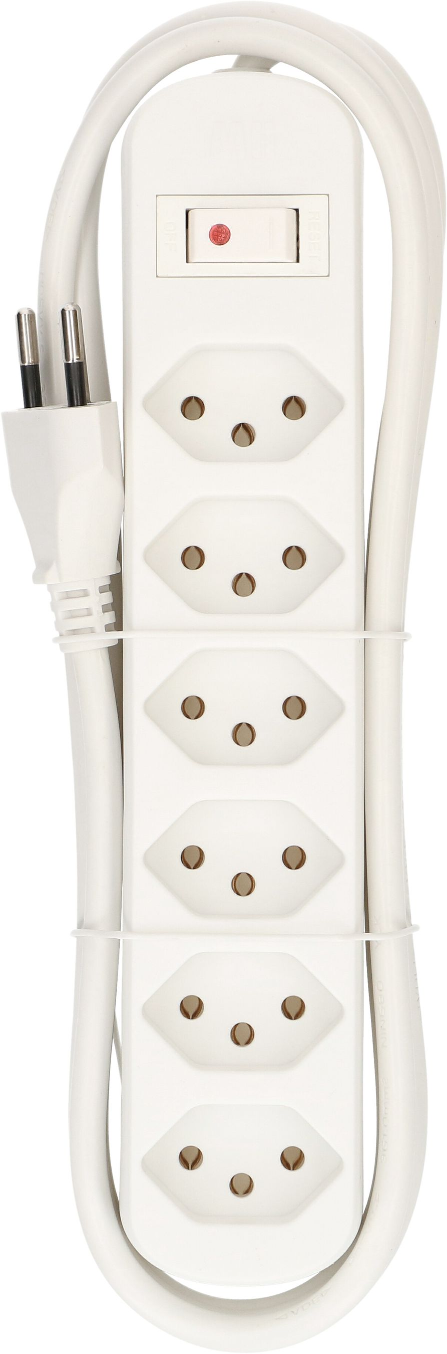 multiprise Basic Line 6x type 13 bc interrupteur 1.5m Green+Fair