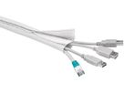 Flexibler Kabelmantel 1.8m weiss mit Klettverschluss